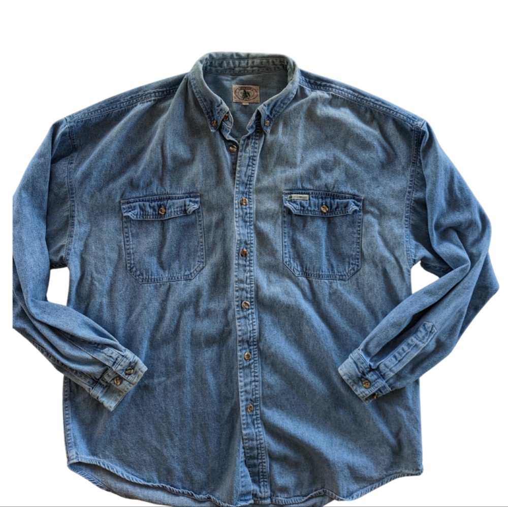2/$45 Oversized Demin Button Down Shirt Womens XL 2/$45